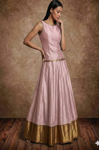 Baby pink Silk Lehenga Set