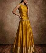 Mustard Silk Lehenga Set