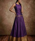 Purple Silk Lehenga Set