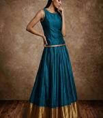 Blue Silk Lehenga Set