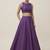 Purple Open-Back Lehenga Set