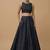 Black Open-Back Lehenga Set