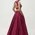 Wine Open-Back Lehenga Set