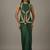 Dark green Draped Skirt Set with lace work