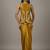 Mustard Draped Skirt Set with lace work
