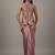 pink Draped Skirt Set with lace work