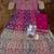 Pink embroidered georgette free size stitched anarkali suit