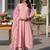 Designer baby pink pv chanderi embroidered ethnic suit set with floral printed taby dupatta
