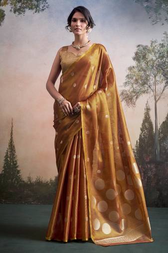 yellow designer party wear & festive sarees