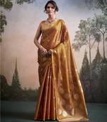 yellow designer party wear & festive sarees