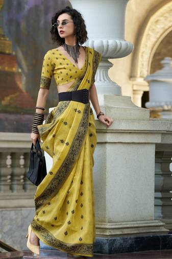 elegant tissue linen saree 