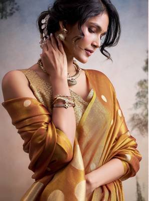 yellow party wear & festive sarees 4