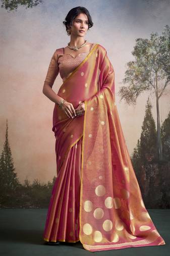 pink party wear & festive sarees