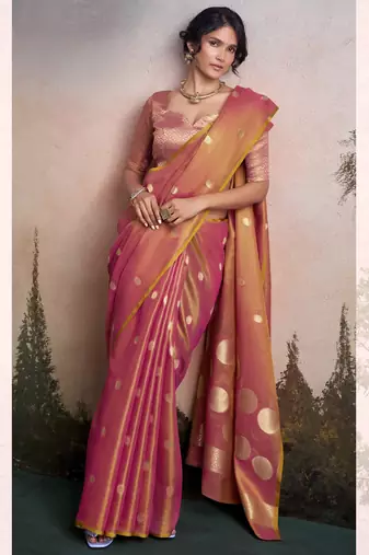 pink party wear & festive sarees