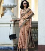 elegant tissue linen saree 