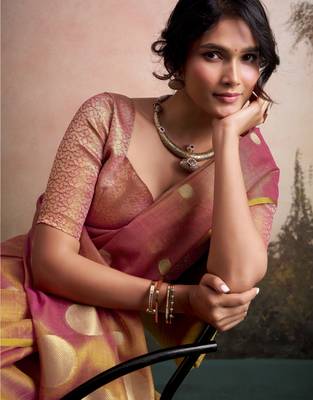 pink party wear & festive sarees 3