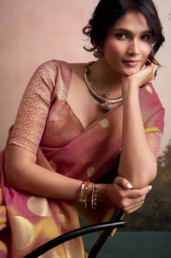 pink party wear & festive sarees