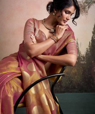 pink party wear & festive sarees 4