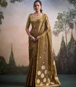 golden designer party wear & festive sarees