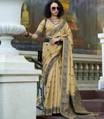 elegant tissue linen saree 