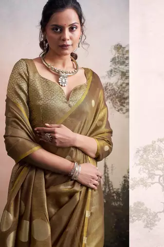 golden party wear & festive sarees