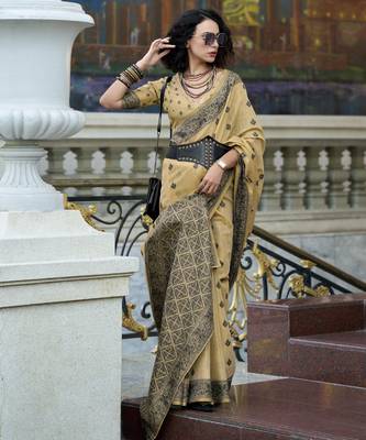 elegant tissue linen saree  4
