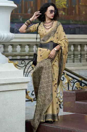elegant tissue linen saree 