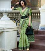elegant tissue linen saree 