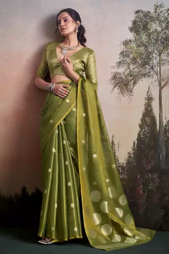 green party wear & festive sarees