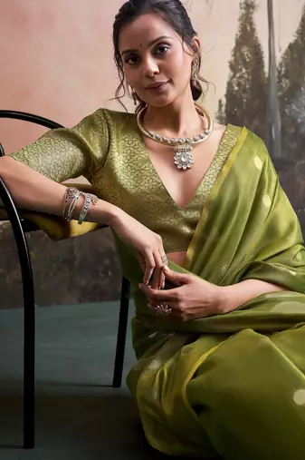 green party wear & festive sarees