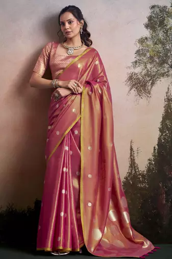 pink party wear & festive sarees