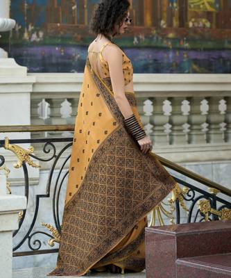 elegant tissue linen saree  3