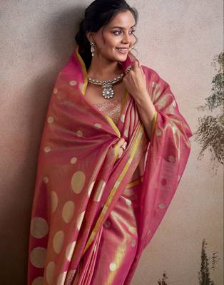 pink party wear & festive sarees 4