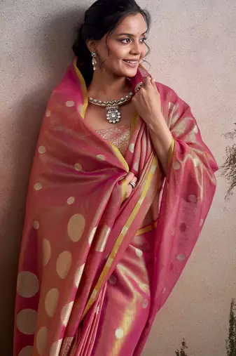 pink party wear & festive sarees