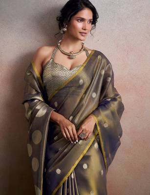 grey party wear & festive sarees 3