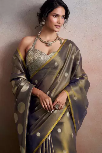 grey party wear & festive sarees