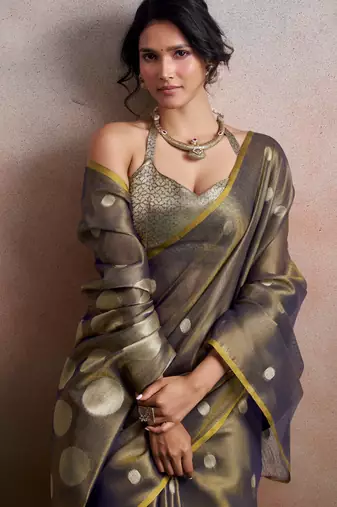 grey party wear & festive sarees
