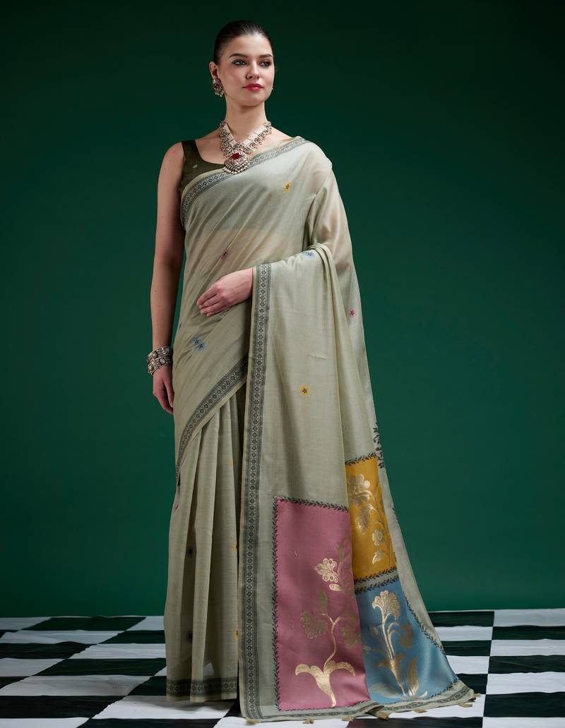 soft cotton designer sarees set