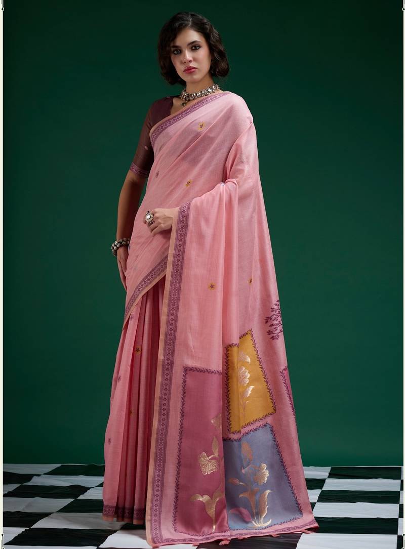  soft cotton designer sarees set