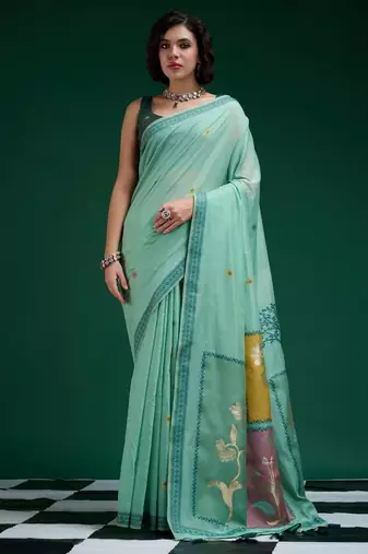  soft cotton designer sarees set