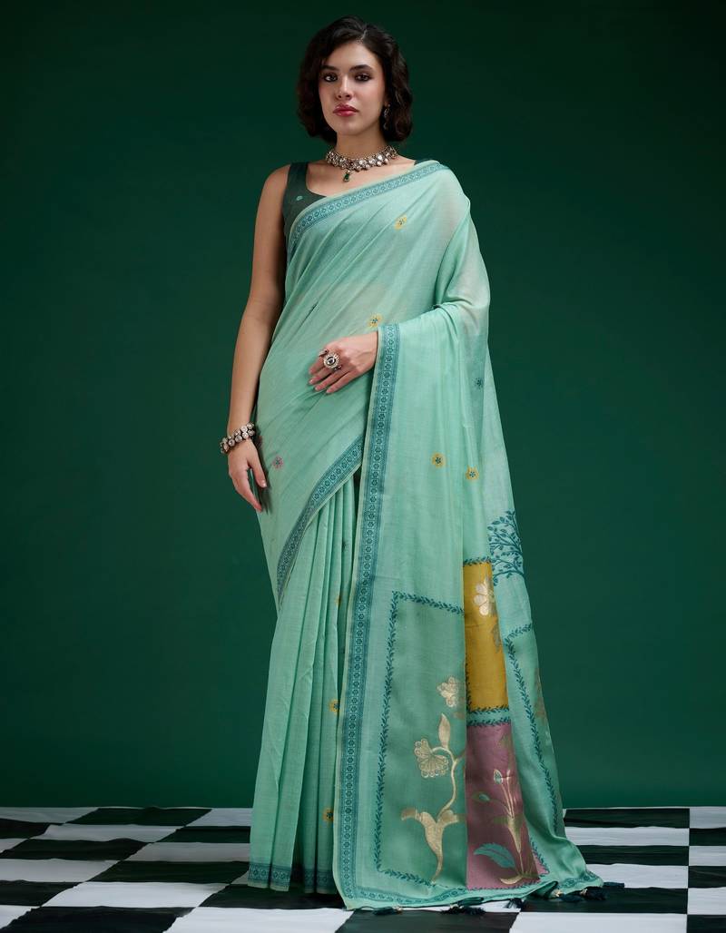  soft cotton designer sarees set