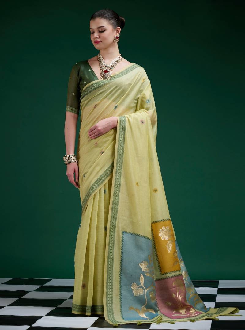  soft cotton designer sarees set