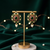 Kundan Stud Earrings with Pearl Drop | Red & Green Stones | 18k Gold Plated Festive Studs