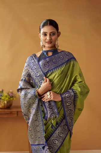 modal fancy cotton saree with pochampalli border & pallu