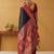 modal fancy cotton saree with pochampalli border & pallu