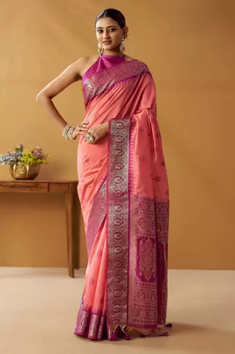 modal fancy cotton saree with pochampalli border & pallu