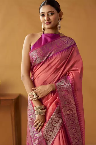 modal fancy cotton saree with pochampalli border & pallu