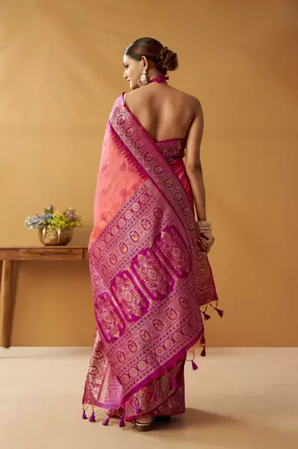 modal fancy cotton saree with pochampalli border & pallu