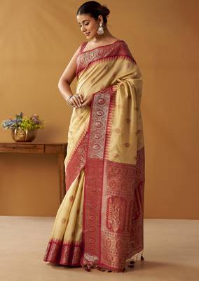 modal fancy cotton saree with pochampalli border & pallu 2