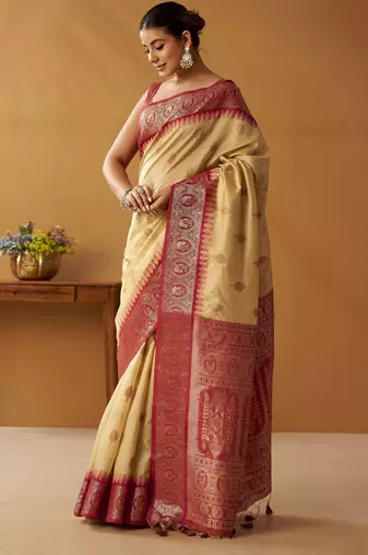 modal fancy cotton saree with pochampalli border & pallu